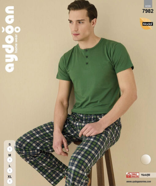 PYJAMA HOMME, AYDOGAN, (100% COTON), RÉF 7982