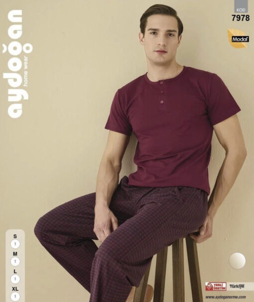 PYJAMA HOMME, AYDOGAN, (100% COTON), RÉF 7978