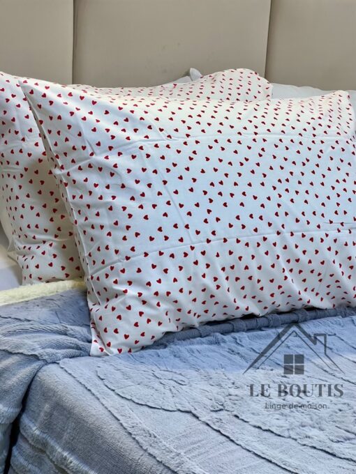 Taies d’oreiller imprimer 100 % coton 50/75, (2 pièces). R001