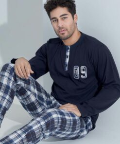 PYJAMA HOMME, Devino, (100% COTON), RÉF 1239BL