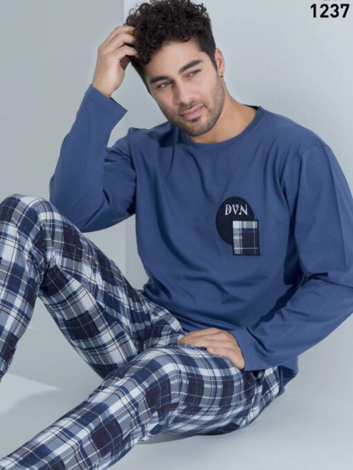 PYJAMA HOMME, Devino, (100% COTON), RÉF 1237BL
