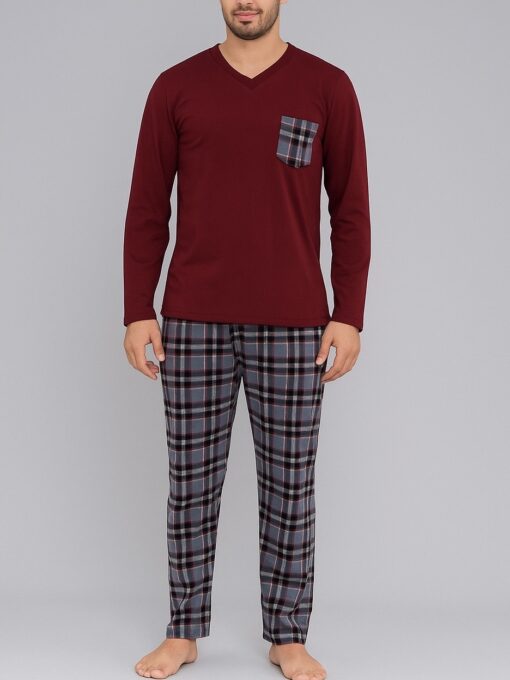 PYJAMA HOMME, Devino, (100% COTON), RÉF 1228 BL.GN