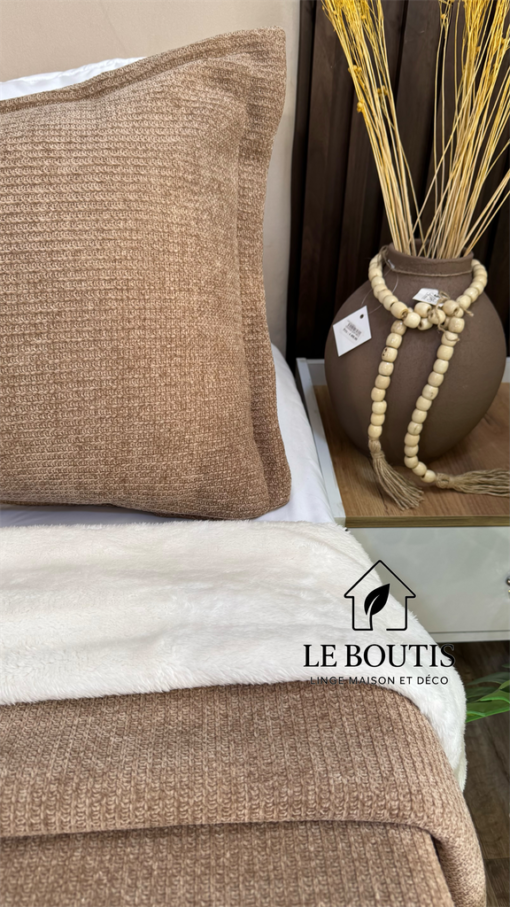 COUVRE LIT, HIVER PARIS, 3 PIÈCES, BEIGE – Image 2