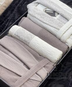 SORTIE DE BAIN ELLE & LUI EPONGE, (100%COTON) DANTELLA