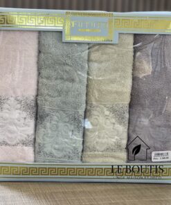 Pack Serviette Visage Futura, 50/90, 4 Pièces (100% Coton)