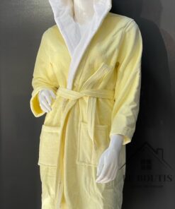 SORTIE DE BAIN BICOLOR CAPUCHE, 1 PIÈCE (S/M), (100% COTON)