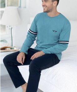 PYJAMA HOMME, Devino, (100% COTON), RÉF 1353 BL